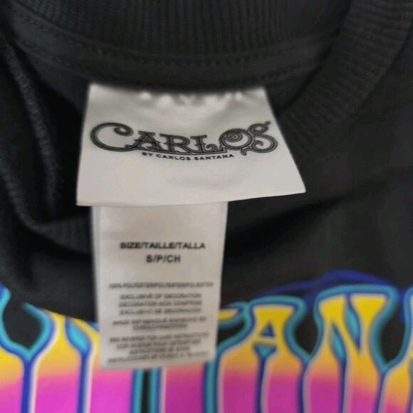 Small Carlos Santana Pullover Crewneck Woodstock 1969 Purple Lion - Picture 6 of 6